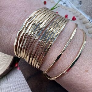 Elegant Gold Bangle Set steel 316 L